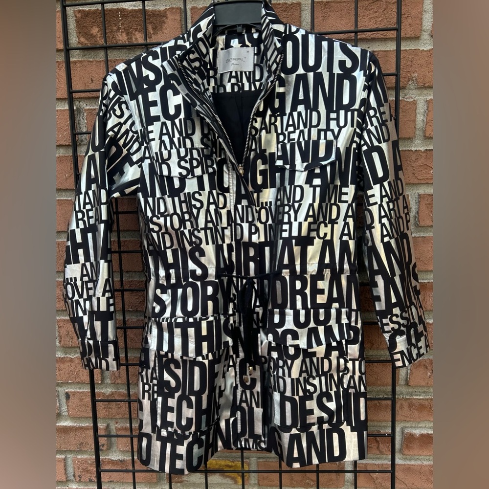 Serpil Stylish Black and Silver Women's Jacket